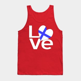 White Red Finnish LOVE Tank Top